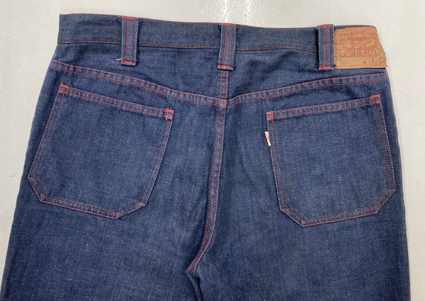 リーバイス Levi's 610 78 BIG E 70s 70年代 フレアパンツ ベルボトム ブーツカット セーラーパンツ マリン 白タブ ボタン裏375 紺 デニム ネイビー W33 L32 104MB-265
