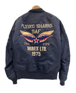 アヴィレックス AVIREX AVIATIONNOSE ART FLYNG SHARKS フライングシャークス MA-1 フライトジャケット MILITARY ミリタリー 6172151 XL ジャケット ネイビー LLサイズ 101MT-3747