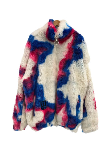 オフホワイト OFF-WHITE 19AW Fake Fur Zip Anorak フェイクファージップアノラック グラデーションフェイクファージップジャケット OMEA186E19E20002 ジャケット マルチカラー Mサイズ 101MT-5434