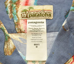 パタゴニア PATAGONIA pataloha shirt TROUT トラウト 80s復刻 2015年製 ニジマス 半袖シャツ ブルー Mサイズ 103MT-1192