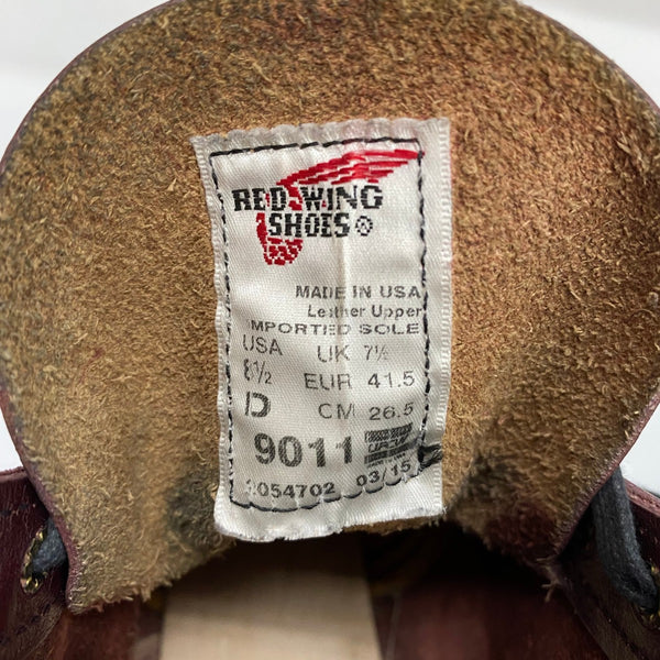 【曜日割引対象外】 レッドウィング RED WING Beckman 8.5D USA製 ブラックチェリー 9011 メンズ靴 ブーツ ワーク ブラウン 26.5cmサイズ 201-shoes1517 VB