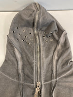 サグクラブ THUG CLUB Galdiator Zip Up Hoodie　グラディエーター ジップアップ フーディ パーカー ダメージ加工 TC23TS0603 サイズ3 パーカ グレー 101MT-3687