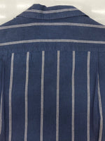ラルフローレン RalphLauren COUNTRY 90s STRIPE S/S SHIRT ストライプ 半袖 シャツ フラップポケット インパクト21 紺 サイズ 7 半袖シャツ ストライプ ネイビー 104MT-2353