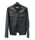 リー Lee 101LJ STORM RIDER ストームライダー レザージャケット ライダース カウレザー 牛革 黒 サイズ 38REG ジャケット 無地 ブラック 104MT-2232