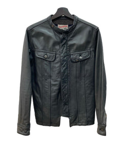 リー Lee 101LJ STORM RIDER ストームライダー レザージャケット ライダース カウレザー 牛革 黒 サイズ 38REG ジャケット 無地 ブラック 104MT-2232