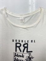 ダブルアールエル RRL 90s WORK WEAR T-SHIRT ワーク ウェア Tシャツ 半袖 USA製 プリント Ralph Lauren 白 Tシャツ ロゴ ホワイト XLサイズ 104MT-1516