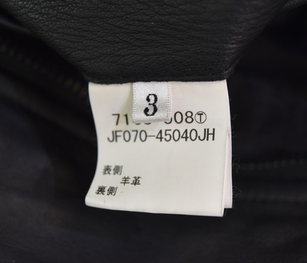 タケオキクチ TAKEO KIKUCHI シングルライダース ジャケット レザージャケット ブルゾン JF070-45040JH 3 ジャケット ブラック 103MT-3230