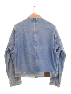 ダブルアールエル RRL 90s 三ツ星 デニムジャケット Made in USA 革パッチ 90's USA製  ジャケット ブルー Mサイズ 103MT-3197