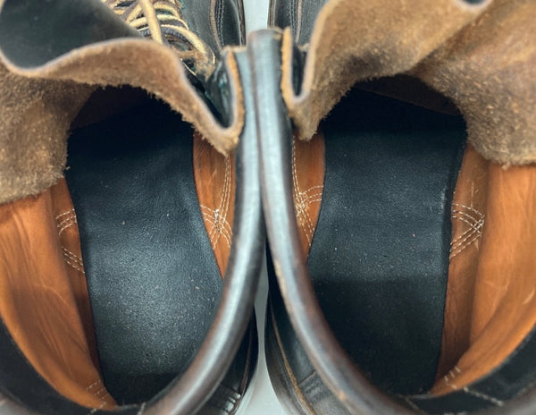 ホワイツブーツ WHITE'S BOOTS 6"SMOKE JUMPER スモーク ジャンパー 茶芯 Vibramソール レースアップ 革靴 シューズ 茶 黒 350VLTT メンズ靴 ブーツ ワーク ブラック サイズ 9E 104S-772