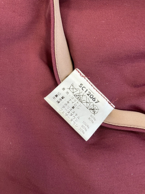 シュガーケーン SUGAR CANE 東洋エンタープライズ レザーヨーク ダウンベスト 60/40クロス グースダウン SC12067 XL ベスト ワインレッド LLサイズ 101MT-3745