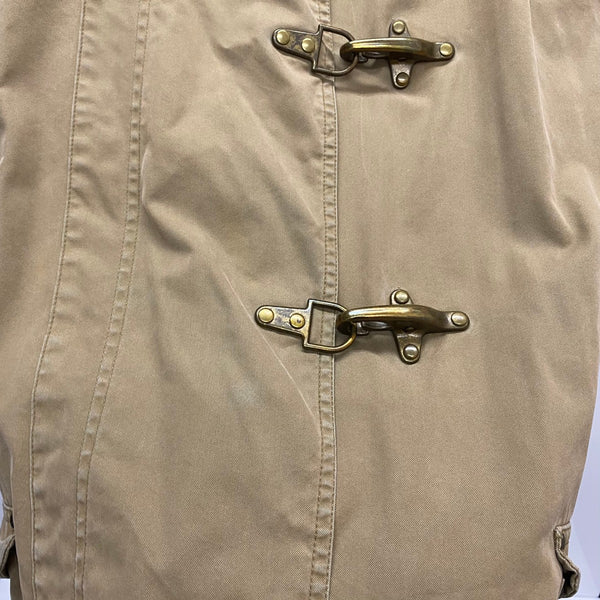 【曜日割引対象外】 ラルフローレン POLO RALPH LAUREN 90's レザー切り替え ファイヤーマン コート ベージュ Mサイズ 201MT-3852 VB