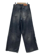エムエーエスユー MASU BOYS FEATHER BAGGY JEANS フェザー バギー ジーンズ エンジェル 羽 ジップフライ デニム 黒 総柄 MBFW-PTB224L デニム ブラック サイズ 44 104MB-276