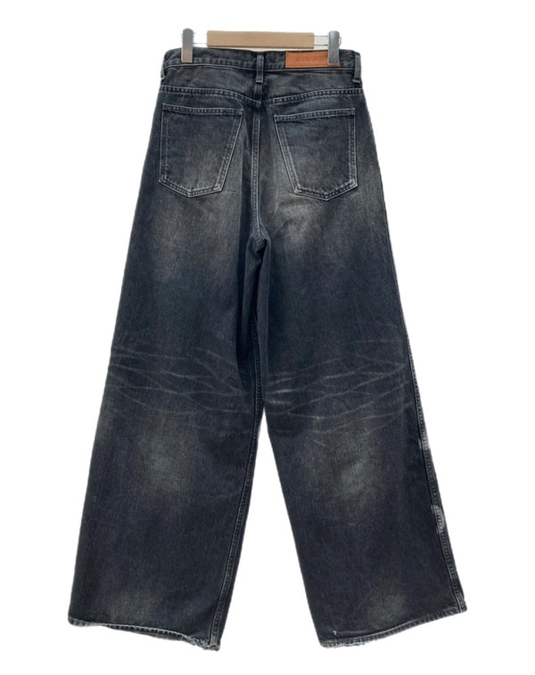 エムエーエスユー MASU BOYS FEATHER BAGGY JEANS フェザー バギー ジーンズ エンジェル 羽 ジップフライ デニム 黒 総柄 MBFW-PTB224L デニム ブラック サイズ 44 104MB-276