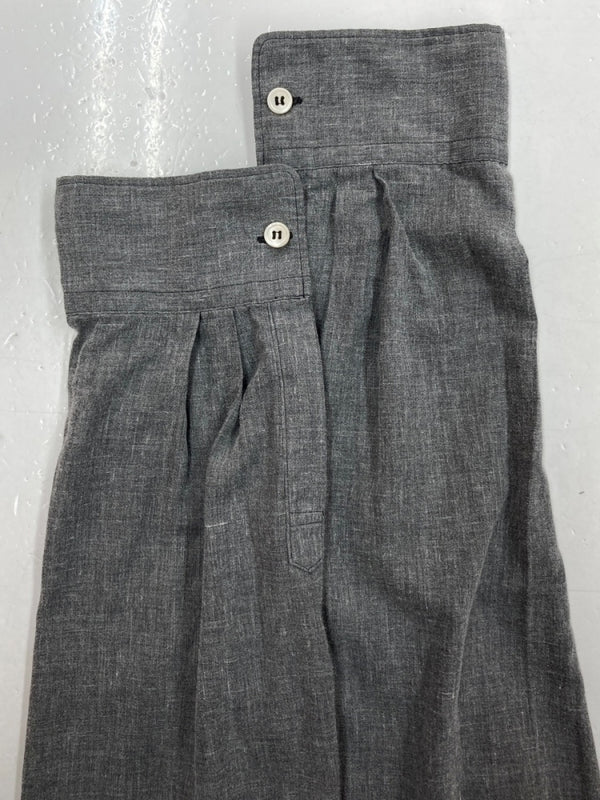 コムデギャルソン COMME des GARCONS HOMME PLUS L/S SHIRT 切替 シャツ 長袖 ブラウス 薄手 灰 黒 PM-B007 長袖シャツ 無地 グレー Mサイズ 104MT-1565