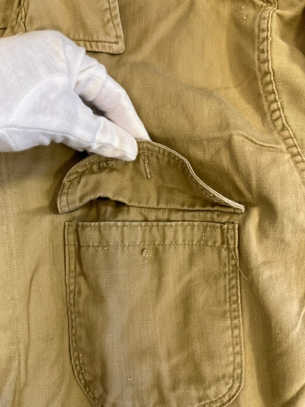 リー Lee ヴィンテージ Vintage ワークシャツ オープンカラー 開襟 長袖シャツ ベージュ Mサイズ 101MT-5207