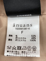 アニュアンス  anuans ウール ブレンド シングルジャケット テーラード フォーマル オフィスカジュアル PINK BEIGE ピンクベージュ  1523501341-0 ジャケット 無地 ベージュ フリーサイズ 104LT-128