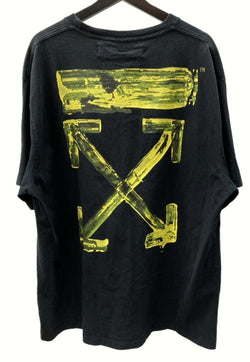 オフホワイト Off-White 19AW Acrylic Arrows S/S Over Tee アクリル アロー  オーバーサイズ 半袖 カットソー BLACK 黒 OMAA038F19185010 Tシャツ プリント ブラック Lサイズ 104MT-400