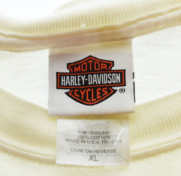 ハーレー ダビッドソン Harley Davidson  00's COLORADO SPRINGS EAGLE PRINT Tee コロラド イーグル Made in USA Hanes BEEFY-T XL Tシャツ ホワイト 103MT-2887