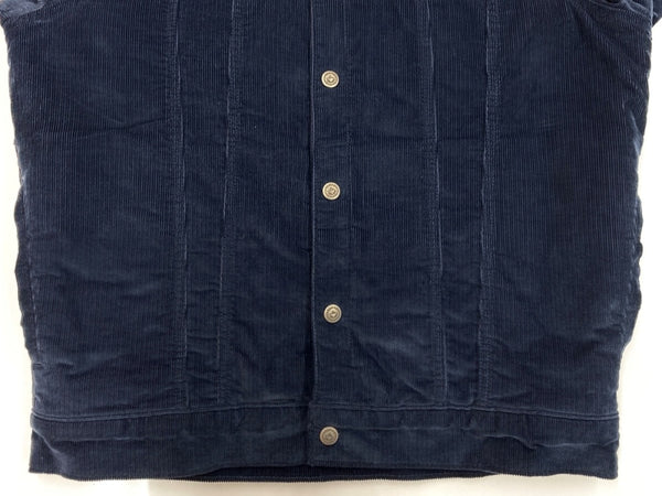 パタゴニア Patagonia 20AW PILE LINED TRUCKER JACKET トラッカー ジャケット 裏ボア ボタン コーデュロイ アウトドア アウター 紺 26520FA20 ジャケット ロゴ ネイビー Sサイズ 104MT-2154