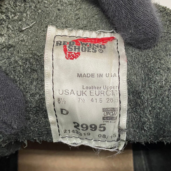 【曜日割引対象外】 レッドウィング RED WING 15年製 ワイドパネル ラインマン 8 1/2D ブラックリタン USA製 2995 メンズ靴 ブーツ ワーク ブラック 26.5cmサイズ 201-shoes1521 VB
