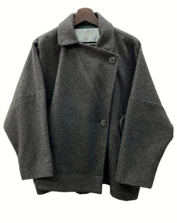 ドゥルカマラ Dulcamara よそいき Double Short Coat ダブル ショート コート アウター ジャケット 灰色 サイズ 0 ジャケット 無地 グレー 104MT-584