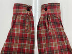 ダブルアールエル RRL 90s 90年代 三ツ星タグ FLANNEL SHIRT フランネル ネルシャツ バンドカラー ノーカラー  長袖シャツ チェック レッド Lサイズ 104MT-2075