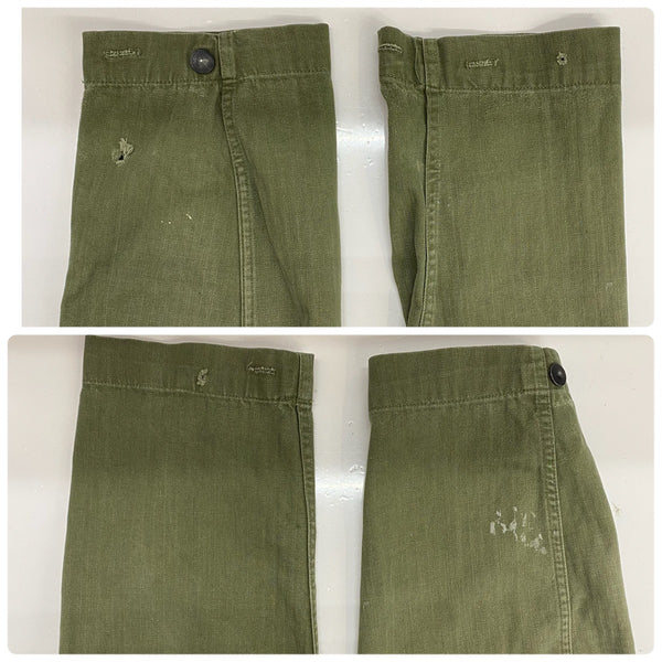 【曜日割引対象外】 ヴィンテージ vintage 40's US.ARMY M-43 HBT プレーンボタン ユーティリティ ミリタリー ジャケット カーキ 201MT-3694 VB