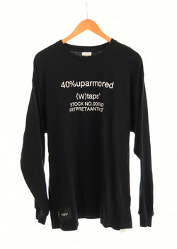 ダブルタップス WTAPS 22SS 40PCT UPARMORED 長袖Tシャツ 黒 1 ロンT ブラック 103MT-1362