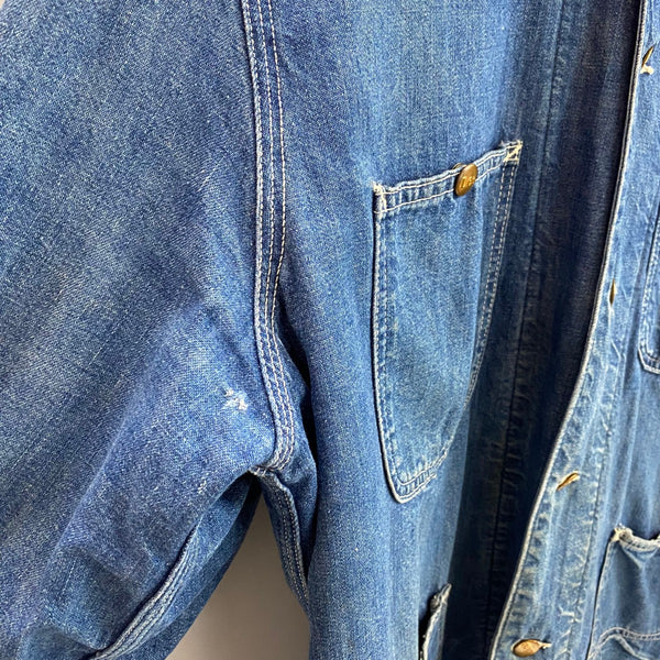 【曜日割引対象外】 ヴィンテージ vintage 70's リー Lee 81-LJ ブランケットライナー デニムカバーオール USA製 ジャケット ブルー 201MT-3691 VB