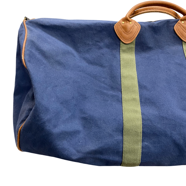 【曜日割引対象外】 エルエルビーン L.L.Bean 80's 90's DUFFLE boston bag レザー バッグ メンズバッグ ボストンバッグ ネイビー 201goods-698 VB