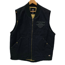 ディッキーズ Dickies ハーレーダビッドソン HARLEY DAVIDSON コラボ キルティングキャンバスベスト  96575-25VM ベスト ブラック Lサイズ 201MT-4670
