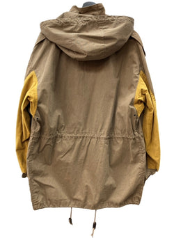 ラルフローレン RalphLauren ポロカントリー POLO COUNTRY オンワード樫山 ミリタリー MILITARY ヴィンテージ VINTAGE フード取り外し可能 コットン シンガポール製 BROWN 茶色 P12-JRRL-KM-0734 ジャケット 無地 ブラウン Lサイズ 104MT-2084