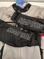 シンプソン SIMPSON Mesh Jacket メッシュジャケット バイカージャケット レーシングジャケット 白 NSM-3 ジャケット ホワイト Lサイズ 101MT-5223