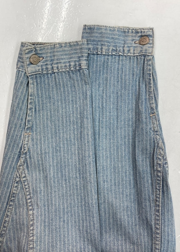 ダブルアールエル RRL 90s COVERALL JACKET カバーオール ジャケット 三ツ星タグ ヘリボーン USA製 Ralph Lauren 青 ジャケット ロゴ ブルー Mサイズ 104MT-1362