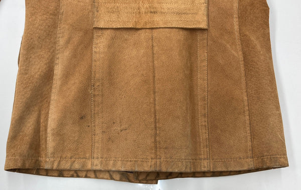 ヴィンテージ vintage 70s~ 70年代 スウェード レザー ジャケット カーコート ハーフコート 茶色 コート 無地 ブラウン 104MT-1930