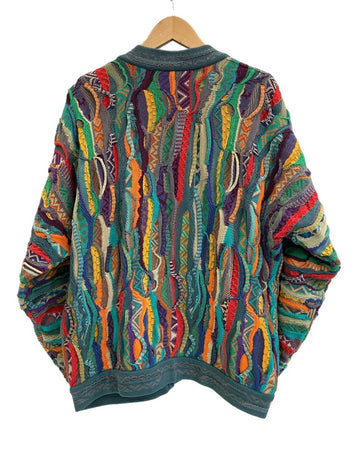 クージー COOGI AUSTRALIA 3D KNIT 3Dニット 総柄 ニット カーディガン マルチカラー Mサイズ 101MT-3545