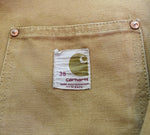 カーハート Carhartt 60's DUCK CHORE COAT ダック チョア コート フード付き デカCボタン ユニオンチケット 裏地ブランケット COVERALL カバーオール 38 ジャケット ブラウン 103MT-3104