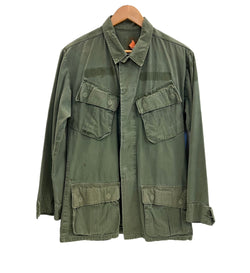 ミリタリー military 60's 60年代 US ARMY 米軍 実物 ジャングルファティーグ ジャケット 5th リップストップ VINTAGE ヴィンテージ  SMALL-REGULA ジャケット カーキ Sサイズ 101MT-4904