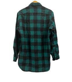 ペンドルトン PENDLETON 70's 70年代 ボードシャツ ネルシャツ ブロックチェック バッファローチェック ウールシャツ  VINTAGE ヴィンテージ 長袖シャツ グリーン Mサイズ 101MT-4976
