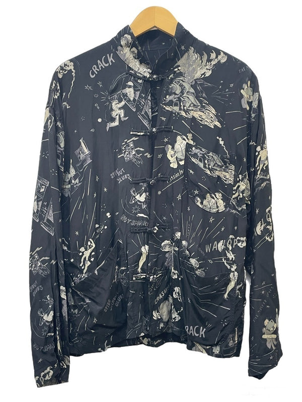 ポーター クラシック PORTER CLASSIC ALOHA CHINESE SHIRT 落ちこぼれ スパイ アロハ チャイニーズ シャツ 2 長袖シャツ ブラック 601MT-90
