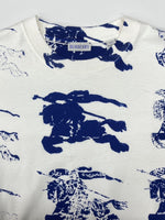 バーバリー Burberry 24SS GRAPHICS SCREEN PRINT L/S T-SHIRT スクリーン プリント 長袖 Tシャツ ロンT 白 青 ロンT プリント ホワイト Mサイズ 104MT-2213