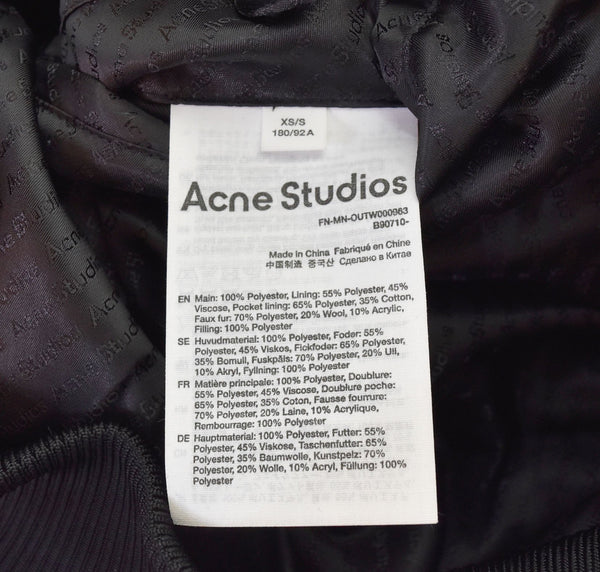 アクネストゥディオズ ACNE STUDIOS 23AW シアリング カラー ボンバー ジャケット FN-MN-OUTW000963 XS ジャケット ブラック 103MT-2261