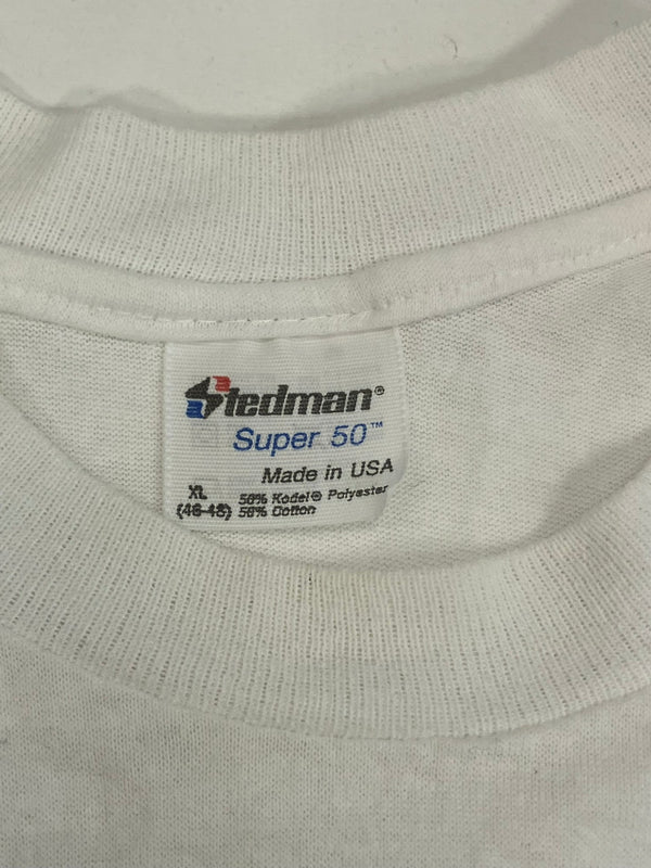 ヴィンテージ vintage 80's 80年代 Stedman Budweiser TEAM CLYDESDALES バドワイザー ビール 企業モノ 馬 MADE IN USA アメリカ製 XL Tシャツ ホワイト LLサイズ 101MT-4895