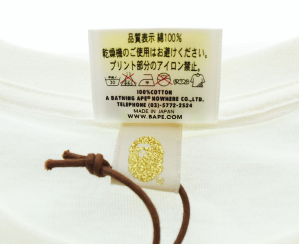 アベイシングエイプ A BATHING APE   ビッグ 猿顔プリント 半袖 クルーネック Tシャツ 3XL Tシャツ ホワイト 4Lサイズ 103MT-2802
