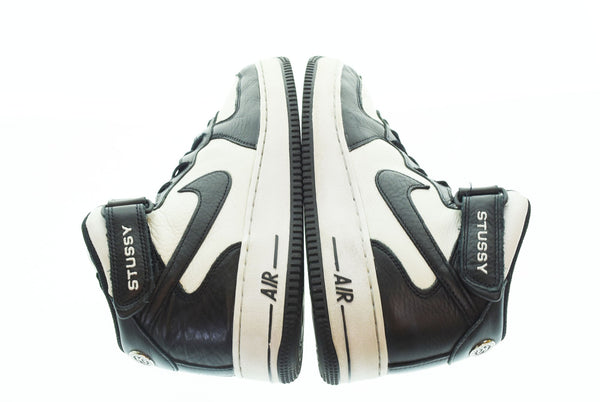 ナイキ NIKE Stussy Air Force 1 Mid Black and Light Bone ステューシー  エアフォース1 ミッド スニーカー DJ7840-002 メンズ靴 スニーカー ホワイト 27.5cm 103S-984