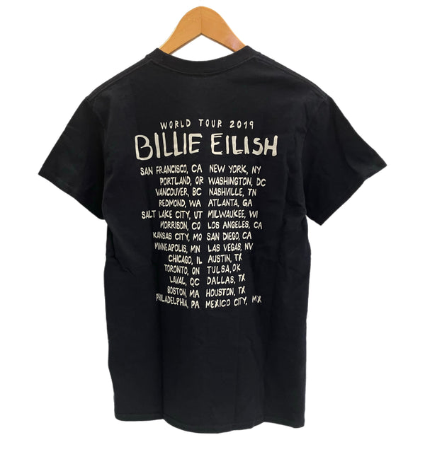US US古着 Billie Eilish ビリー・アイリッシュ When We All Fall Asleep, Where Do We Go? オフィシャル Tシャツ ブラック Sサイズ 101MT-4692