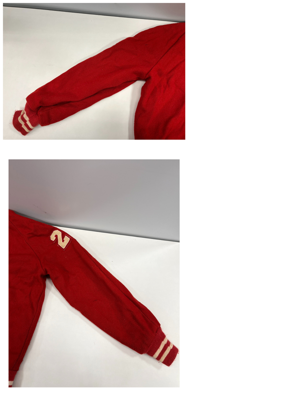 ヴィンテージ vintage 50's～60's 50～60年代 ウールスタジャン ヴァーシティジャケット アワード レターマン ワッペン レザーパイピング ラグランスリーブ ジャケット レッド 101MT-5331