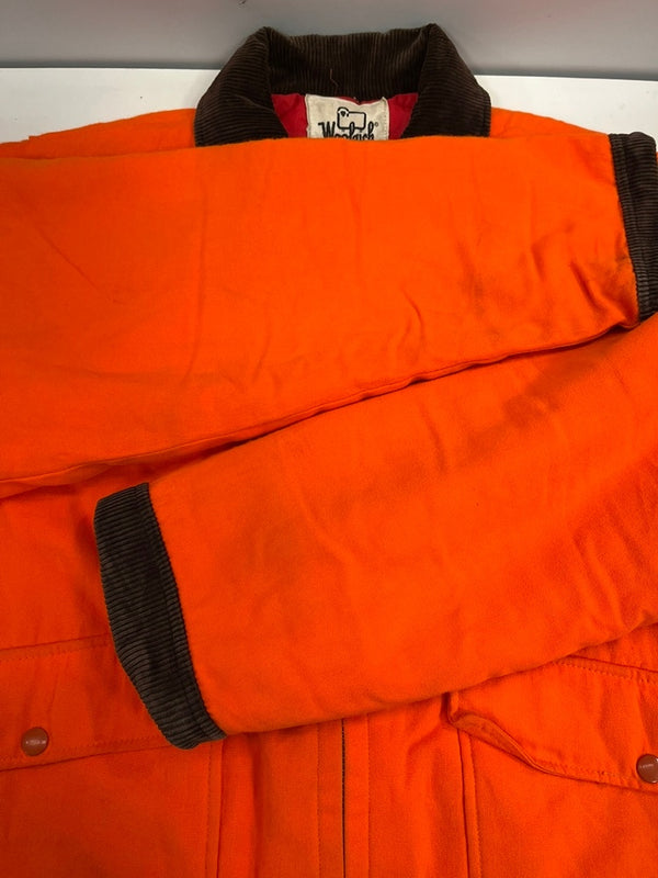 ウールリッチ WOOLRICH 70s~80s 白タグ ハンティングジャケット 襟切り替え TALONジップ VINTAGE ヴィンテージ ジャケット オレンジ Lサイズ 101MT-5199