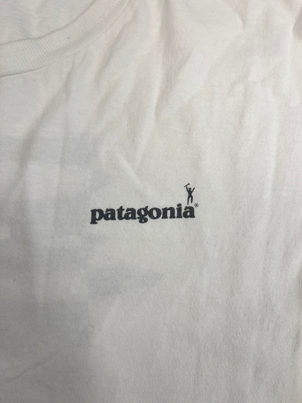 パタゴニア PATAGONIA 90s～ Vintage ヴィンテージ Beneficial T's USA製 グラフィック バックプリント ロングスリーブ 長袖カットソー 白 XL ロンT ホワイト LLサイズ 101MT-4780