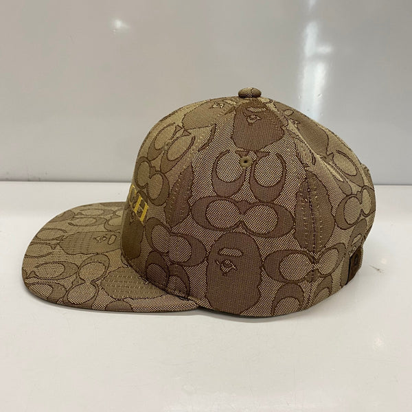【中古】ア ベイシング エイプ A BATHING APE COACH Jacquard Baseball Cap 001CPG231902X 帽子 メンズ帽子 キャップ ブラウン 201goods-630